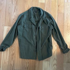 Express green military type jacket